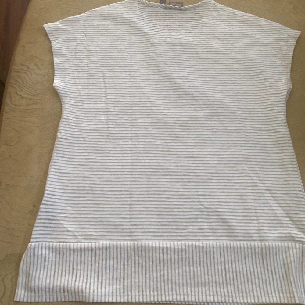 top- Shadow stripe  mixed stripe and tunic